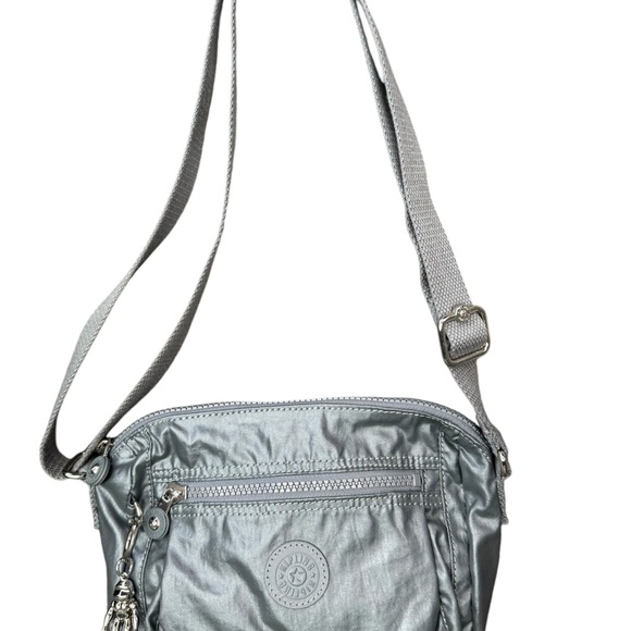 Kipling Sebastian Metallic Adjustable Crossbody Bag With Monkey Keychain - Picture 2 of 11
